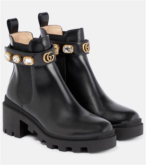 gucci black printyl boots|gucci black boots with snake.